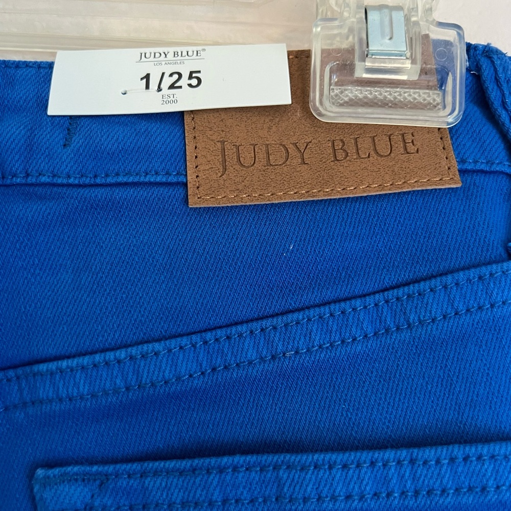 NWT Judy Blue Women’s Tummy Control Cobalt Blue Stretchy Skinny Jeans SZ 1/25 - Picture 7 of 15